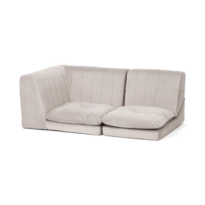 Famille Low Sofa Plus Corner W750×D750×H460mm Grey