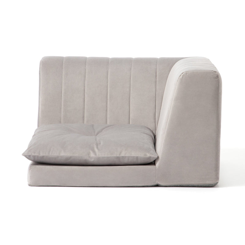 Famille Low Sofa Plus Corner W750×D750×H460mm Grey