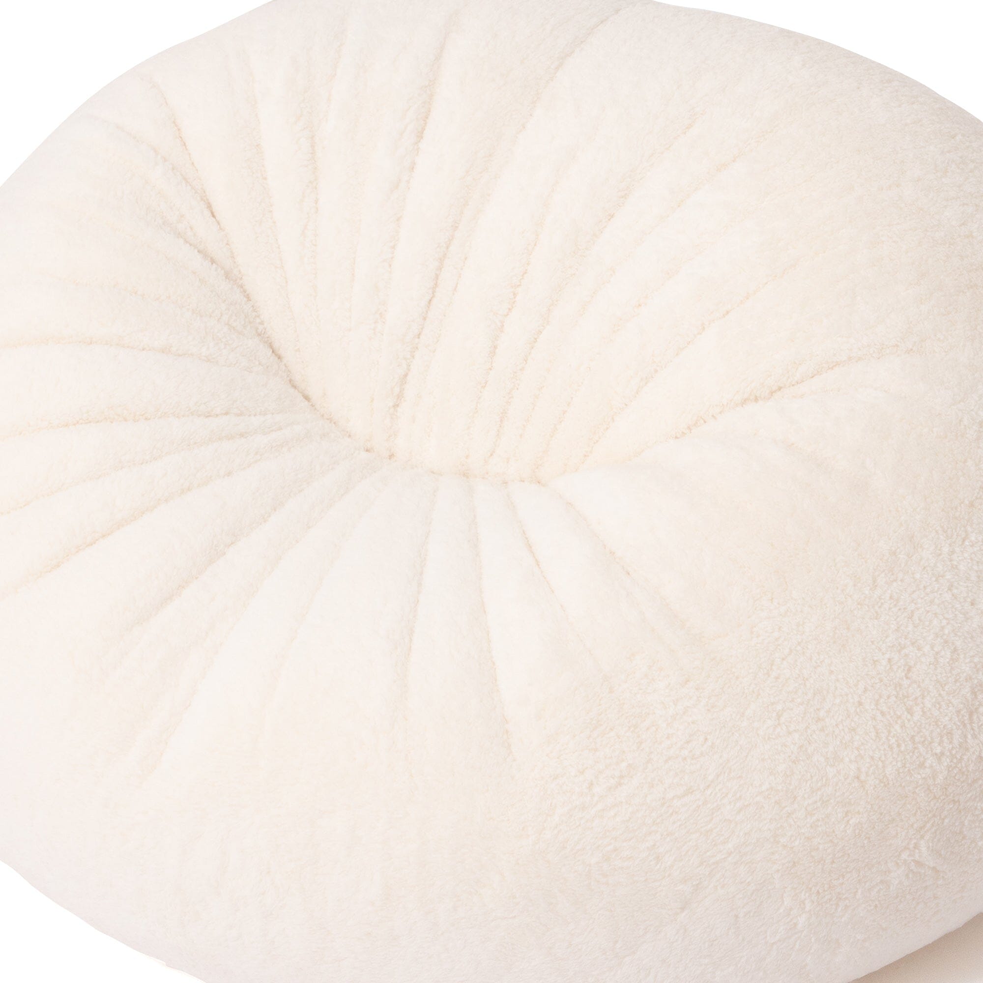 Cherie Poodle Fur Bean Sofa L Ivory W800×D800×H300