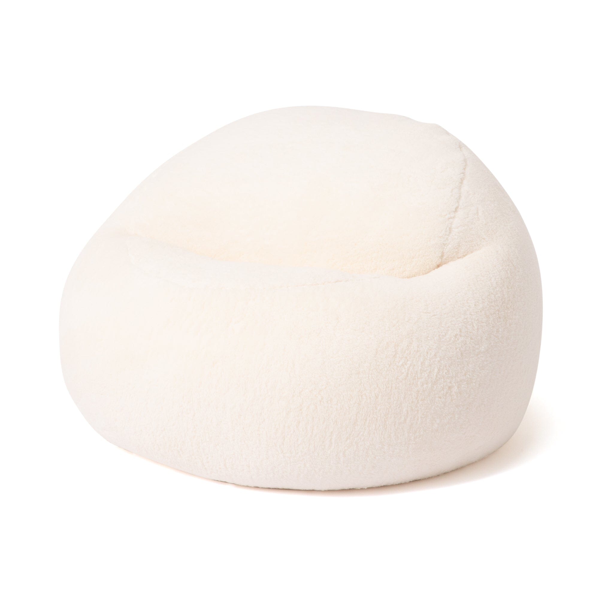 Cherie Poodle Fur Bean Sofa L Ivory W800×D800×H300
