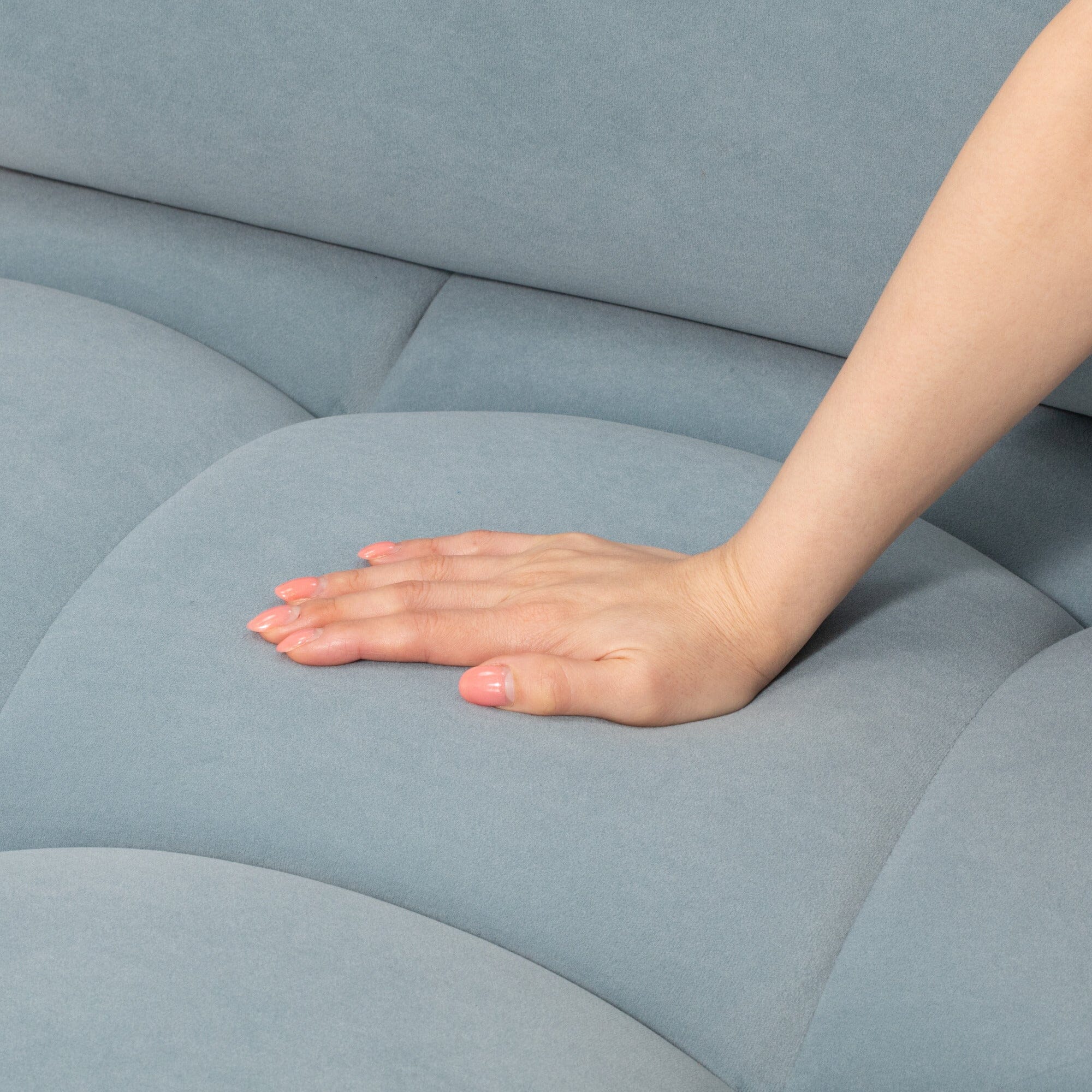 Puffy Sofa Arm L Blue W795×D795×H630
