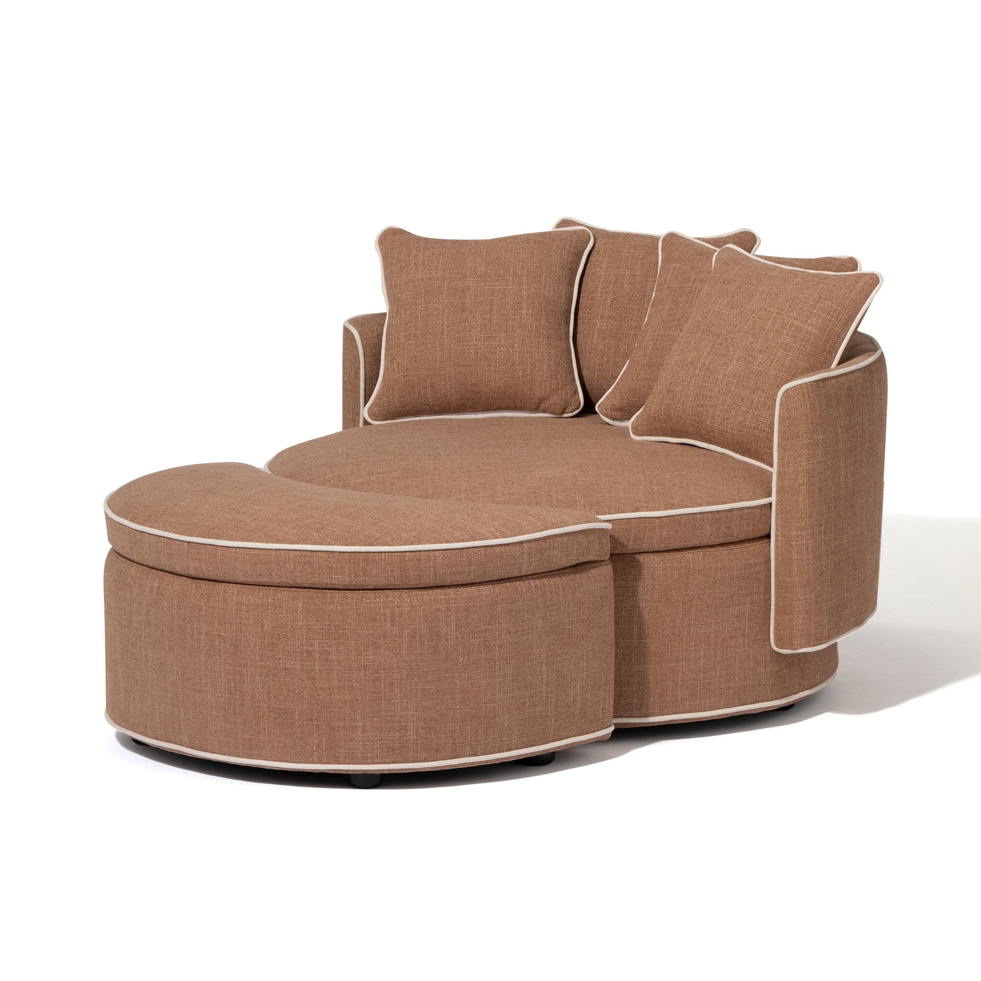 Nook Sofa Round Light Brown