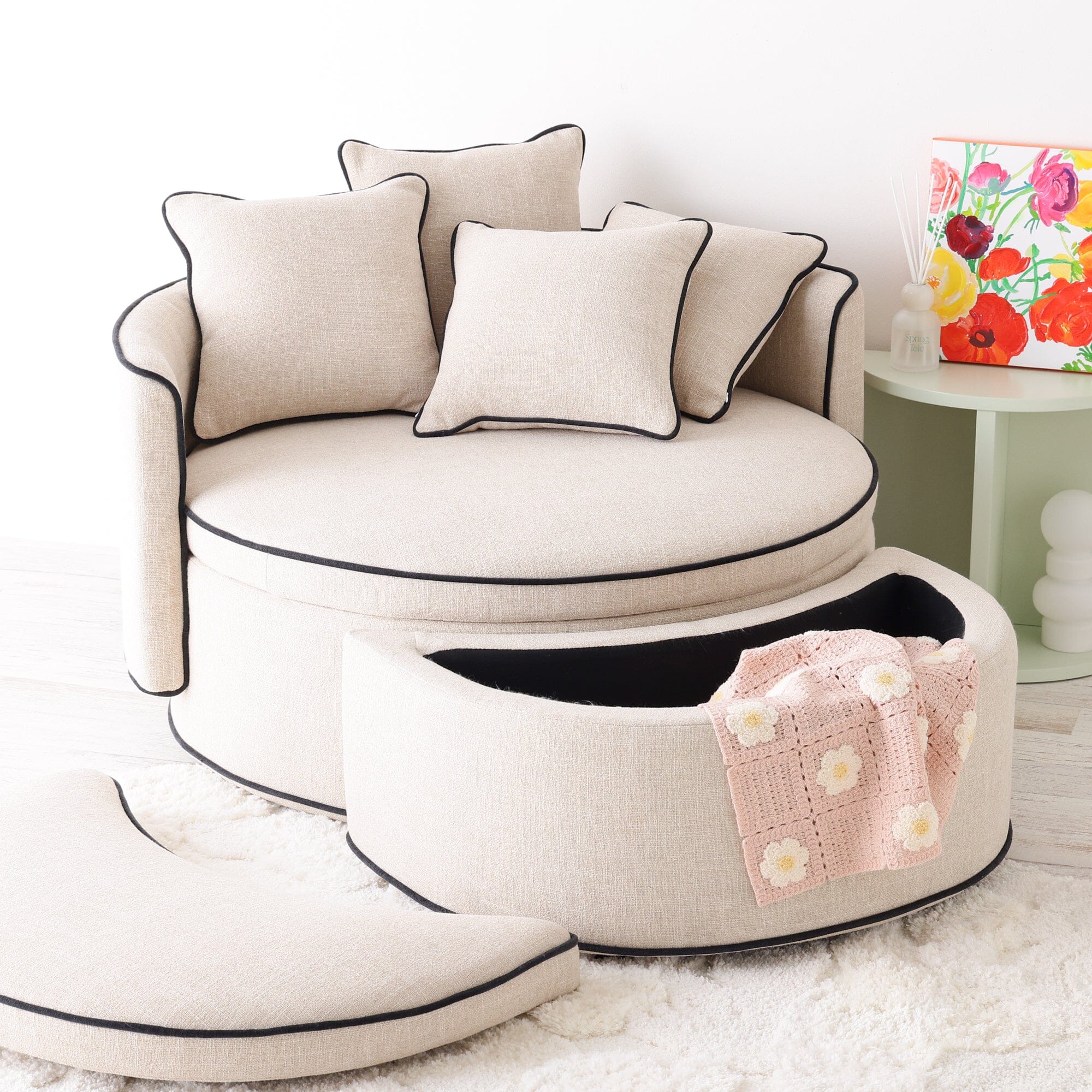 Nook Ottoman Light Beige