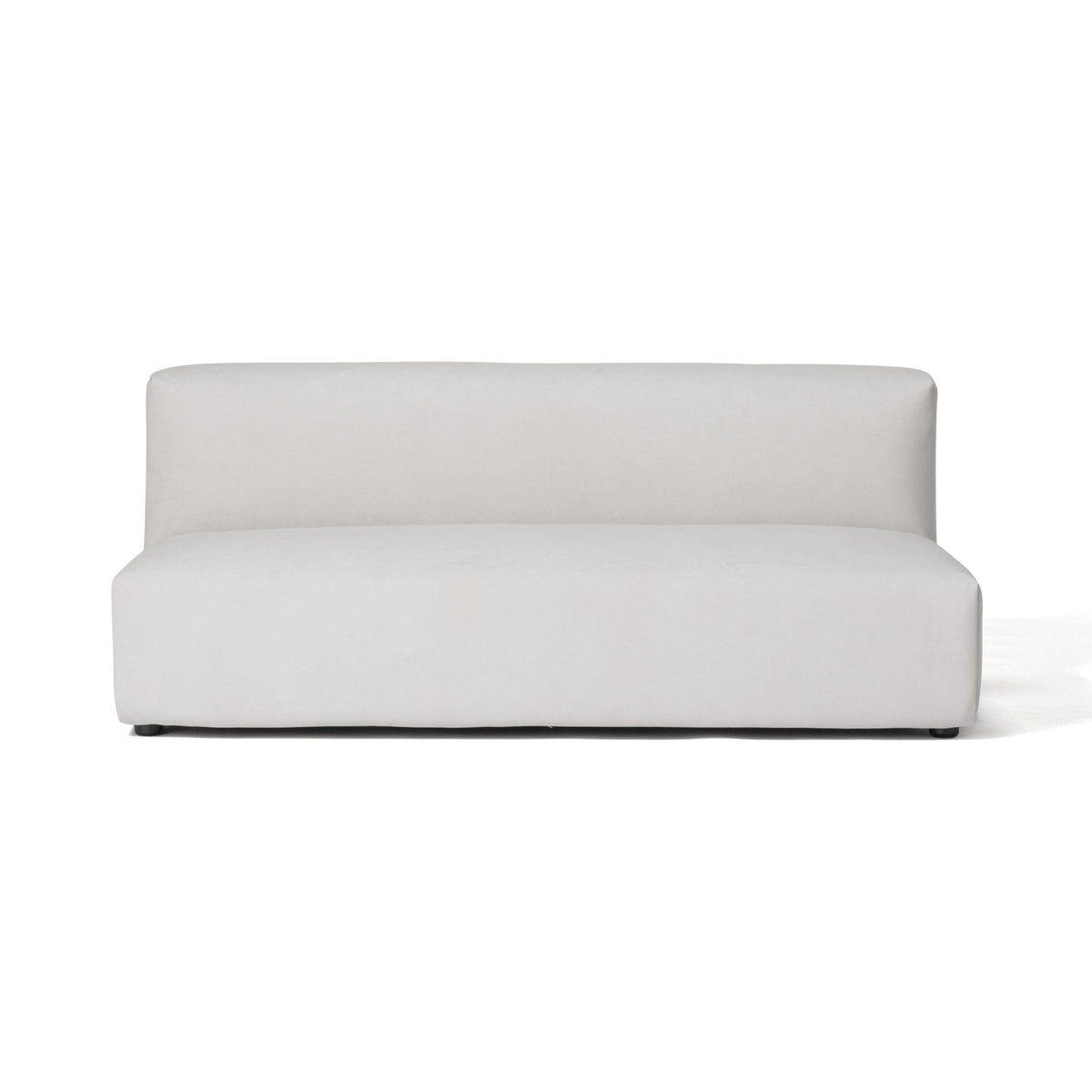 Aurea Armless Sofa 2 Seater Light Gray