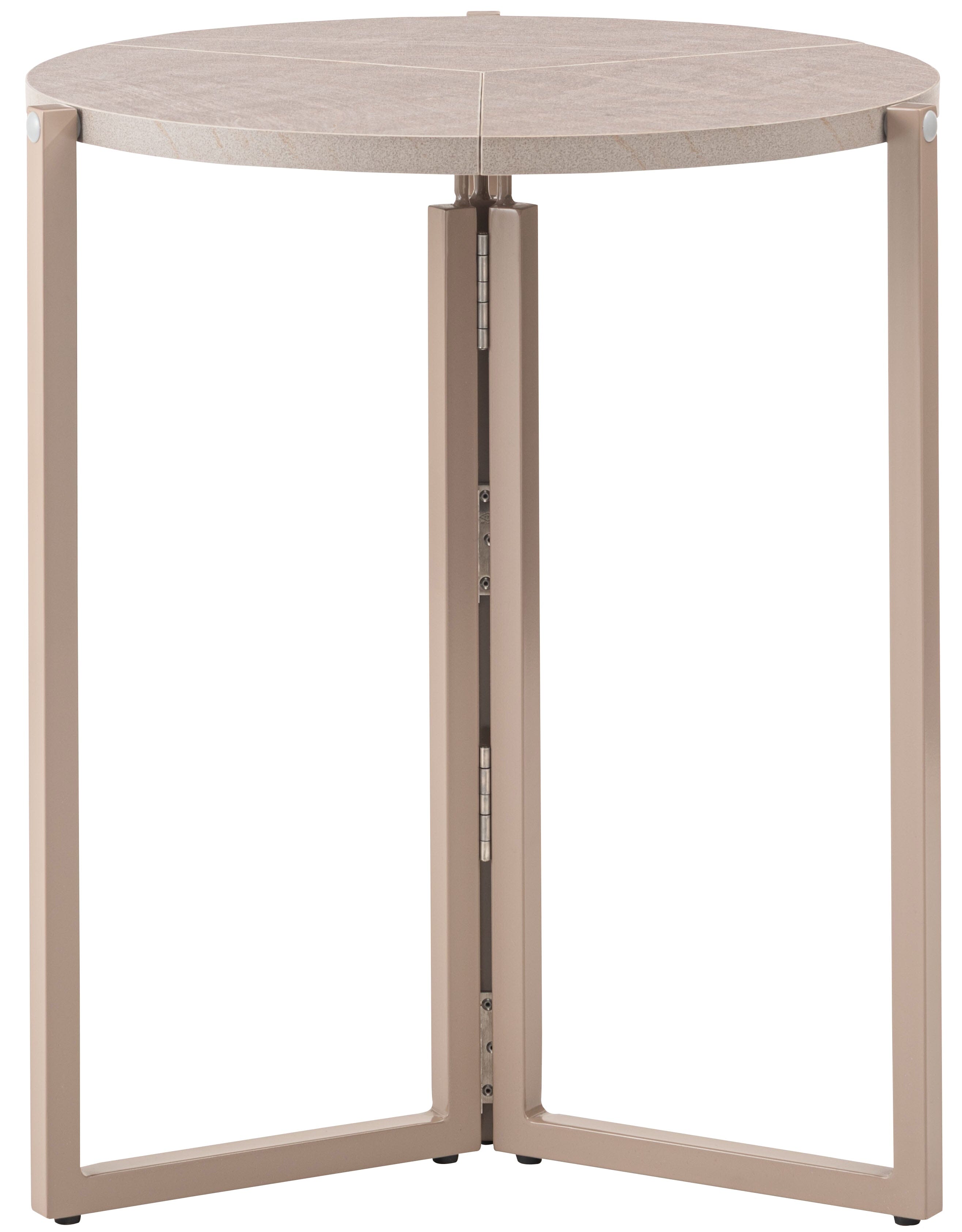 Folding Table Round  60 Beige