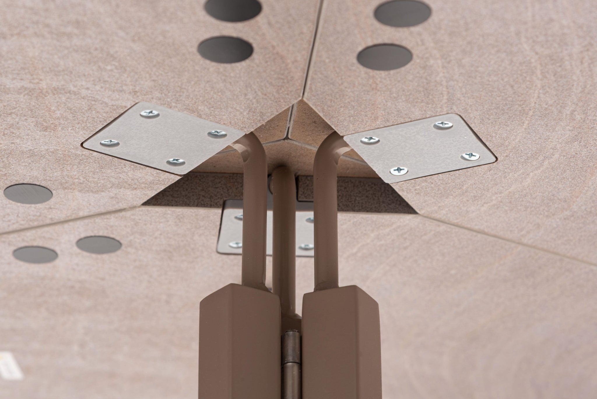 Folding Table Round  60 Beige