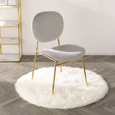 Belle Chair Gray X Gold (W500×D560×H810)