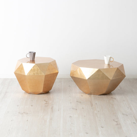 Diamond table L 700 x 700 x 340 Gold
