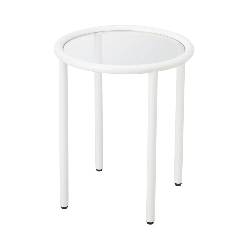 Cestbeau Side Table Round  White