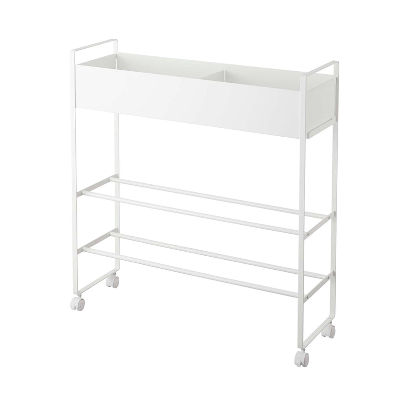 Rolling Entry Storage Shelf White