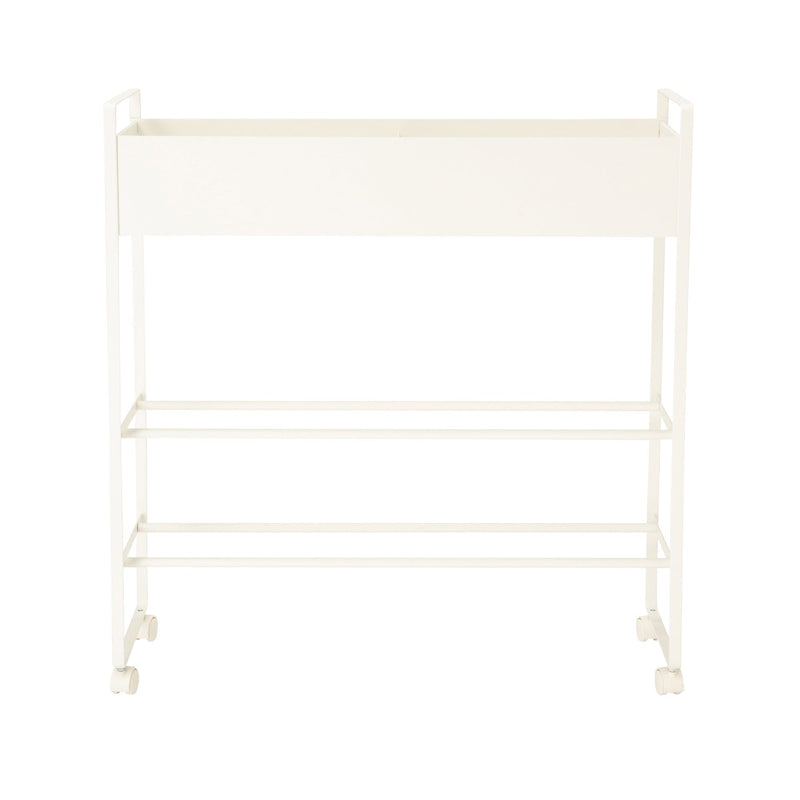 Rolling Entry Storage Shelf White
