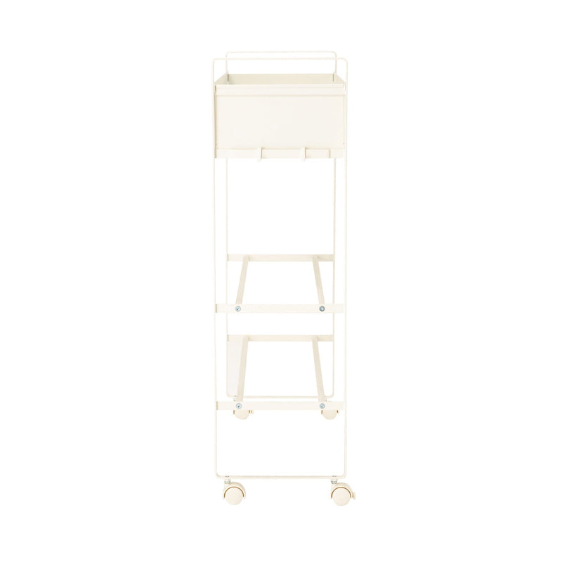 Rolling Entry Storage Shelf White