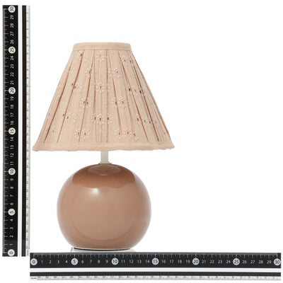 Lace Shade Mini Lamp Brown