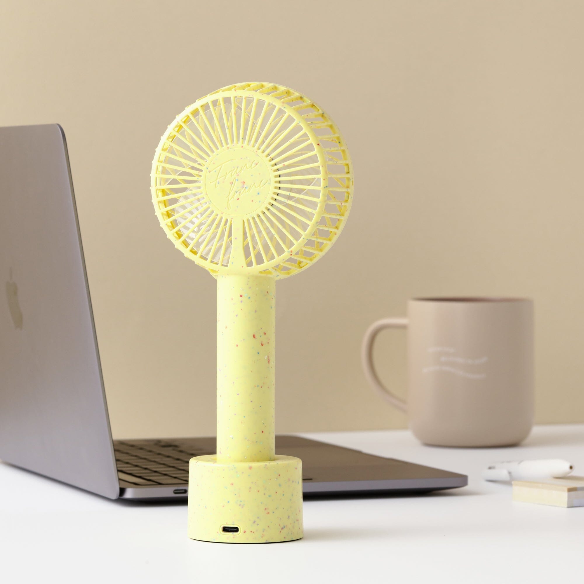 Frais Handy Fan Dot Yellow