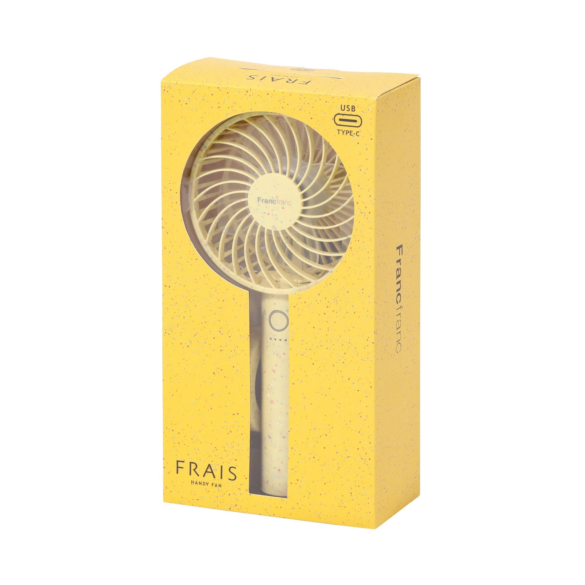 Frais Handy Fan Dot Yellow