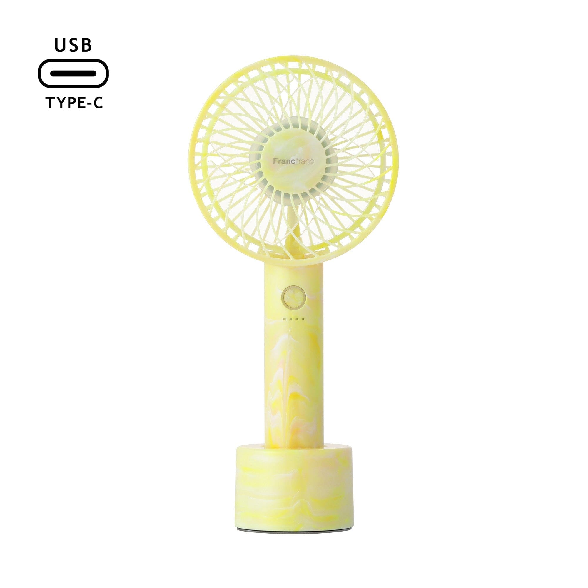FRAIS Handy Fan Sheer Marble Yellow