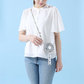 Frais Handy Fan Wave Pearl White