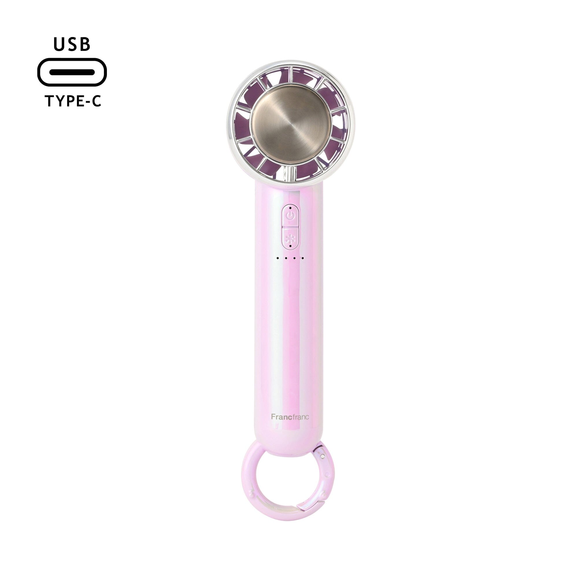 Frais Ice Plate Handy Fan Aurora Purple
