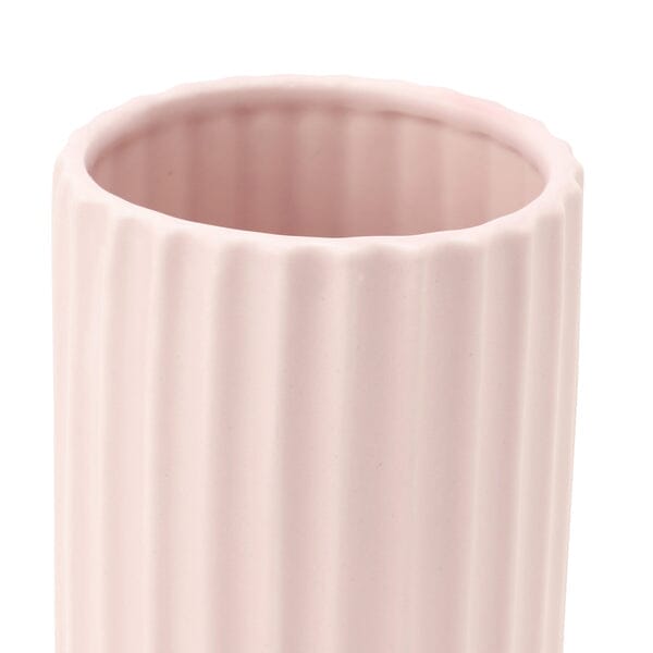 Ceramic Lib Flower Vase L Pink