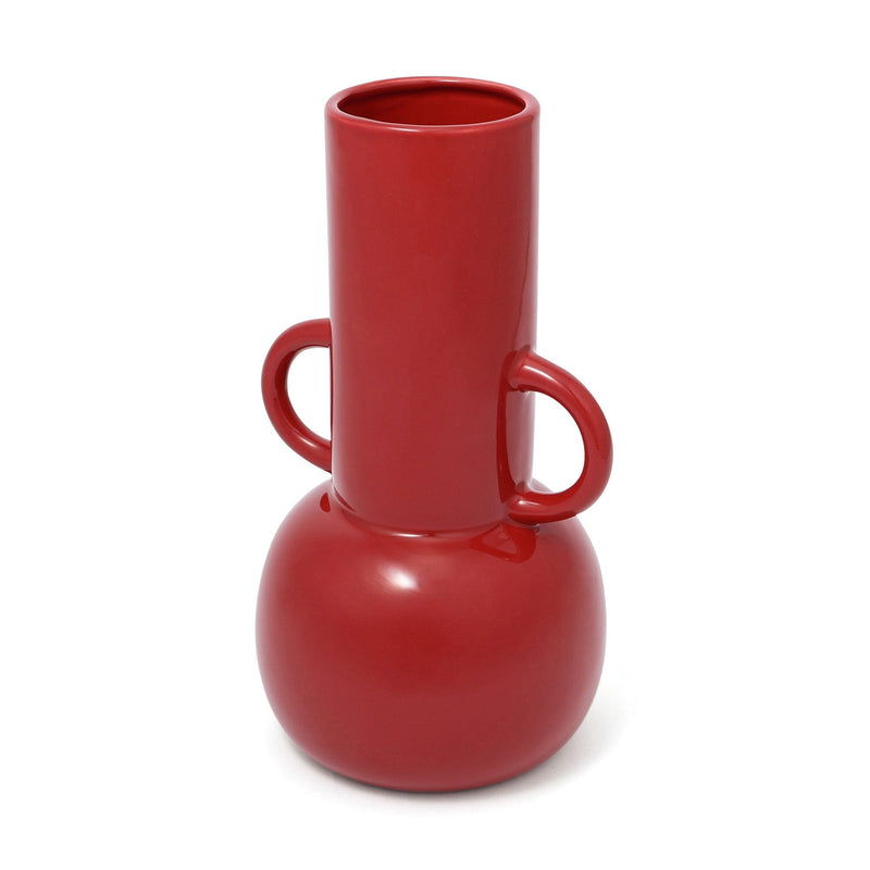 Ceramic Pop Flower Vase Large Red