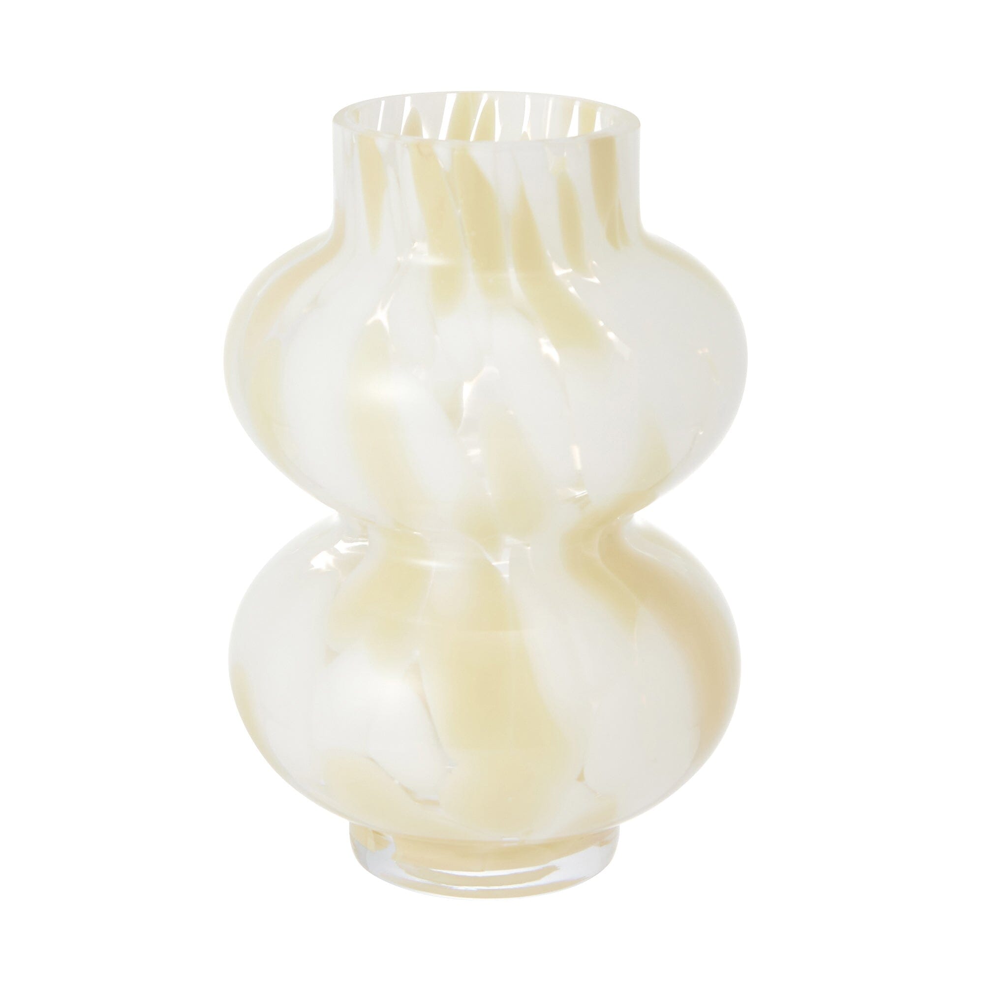 Dot Pattern Flower Vase Small Beige