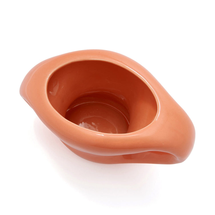 Ceramic Arty Flower Vase Medium Orange