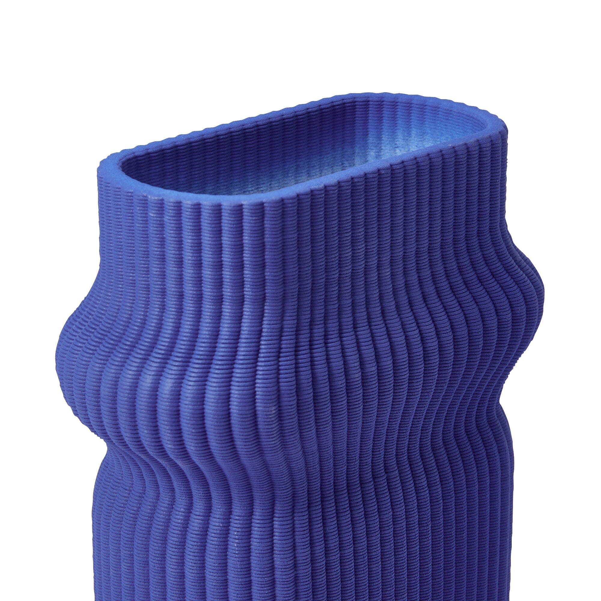 Ceramic 3D Flower Vase Medium Blue