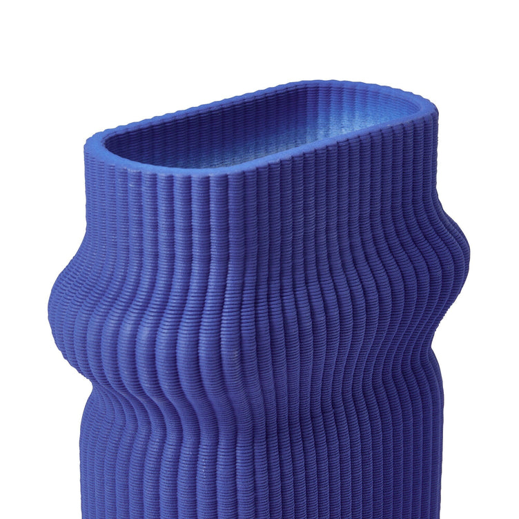 Ceramic 3D Flower Vase Medium Blue