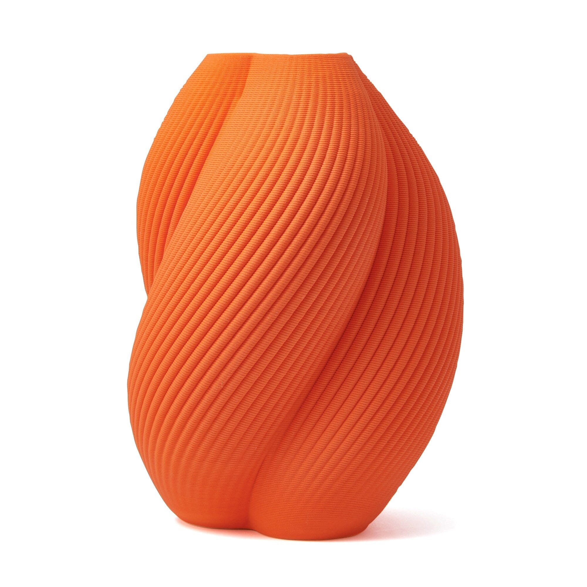 Ceramic 3D Flower Vase Medium Orange