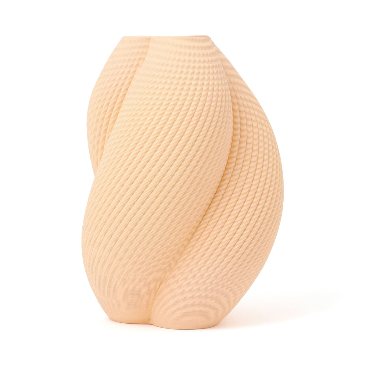 Ceramic 3D Flower Vase Medium Light Beige