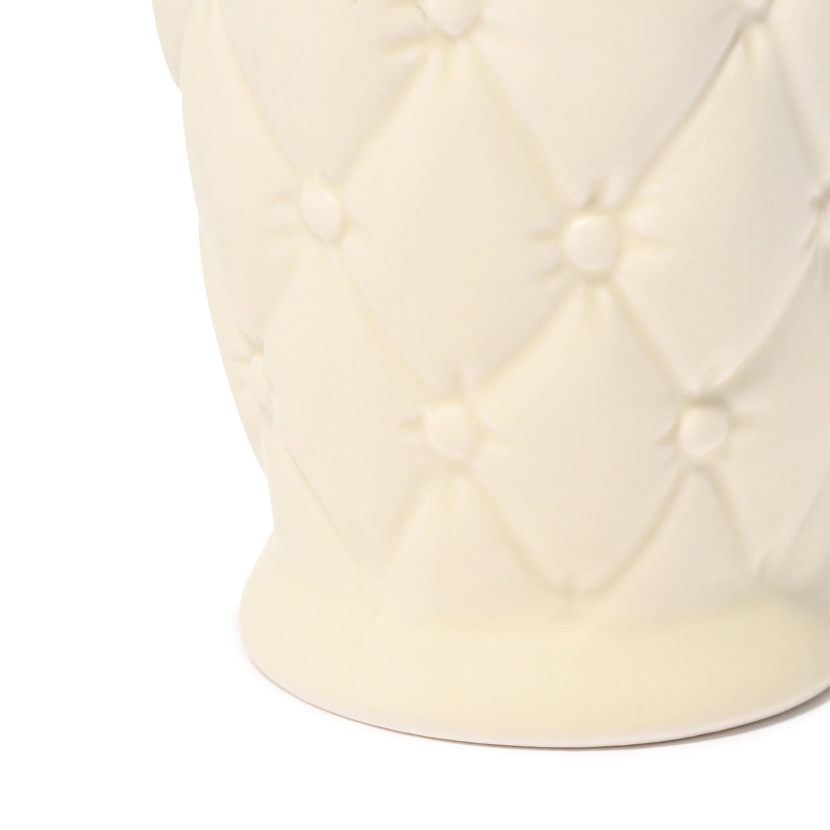 Ceramic Quilt Flower Vase Small Ivory