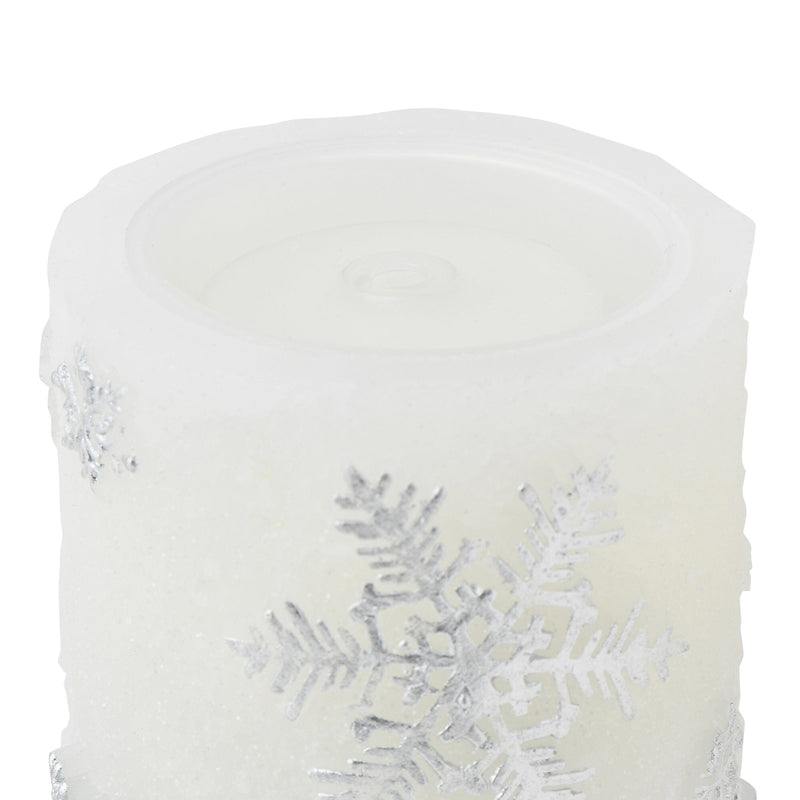 Led Water Candle Snow Silver