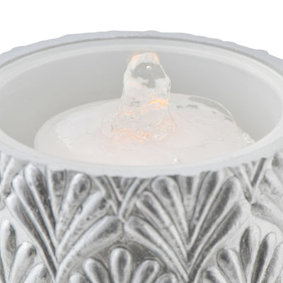 Led Water Candle Pattern Silver