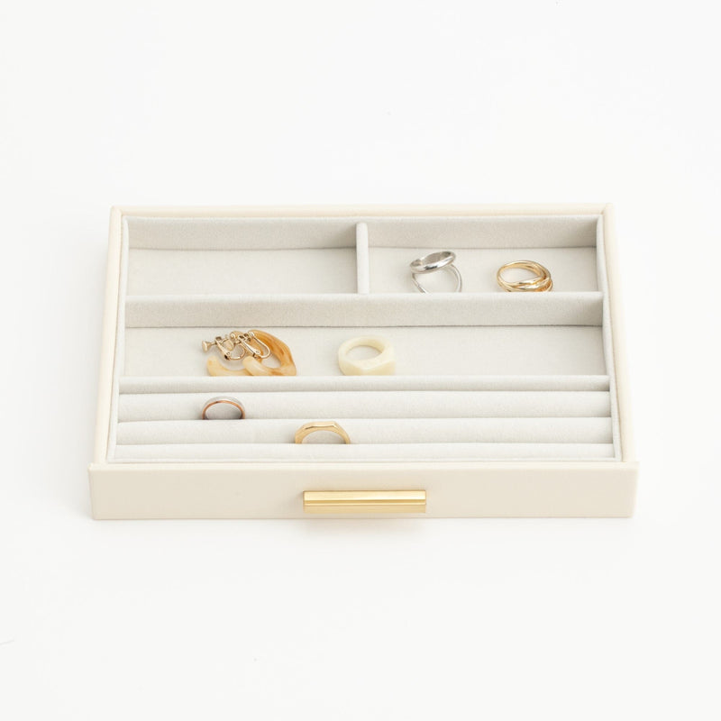 Stacking  Jewelry Box Ring Accessory Case White