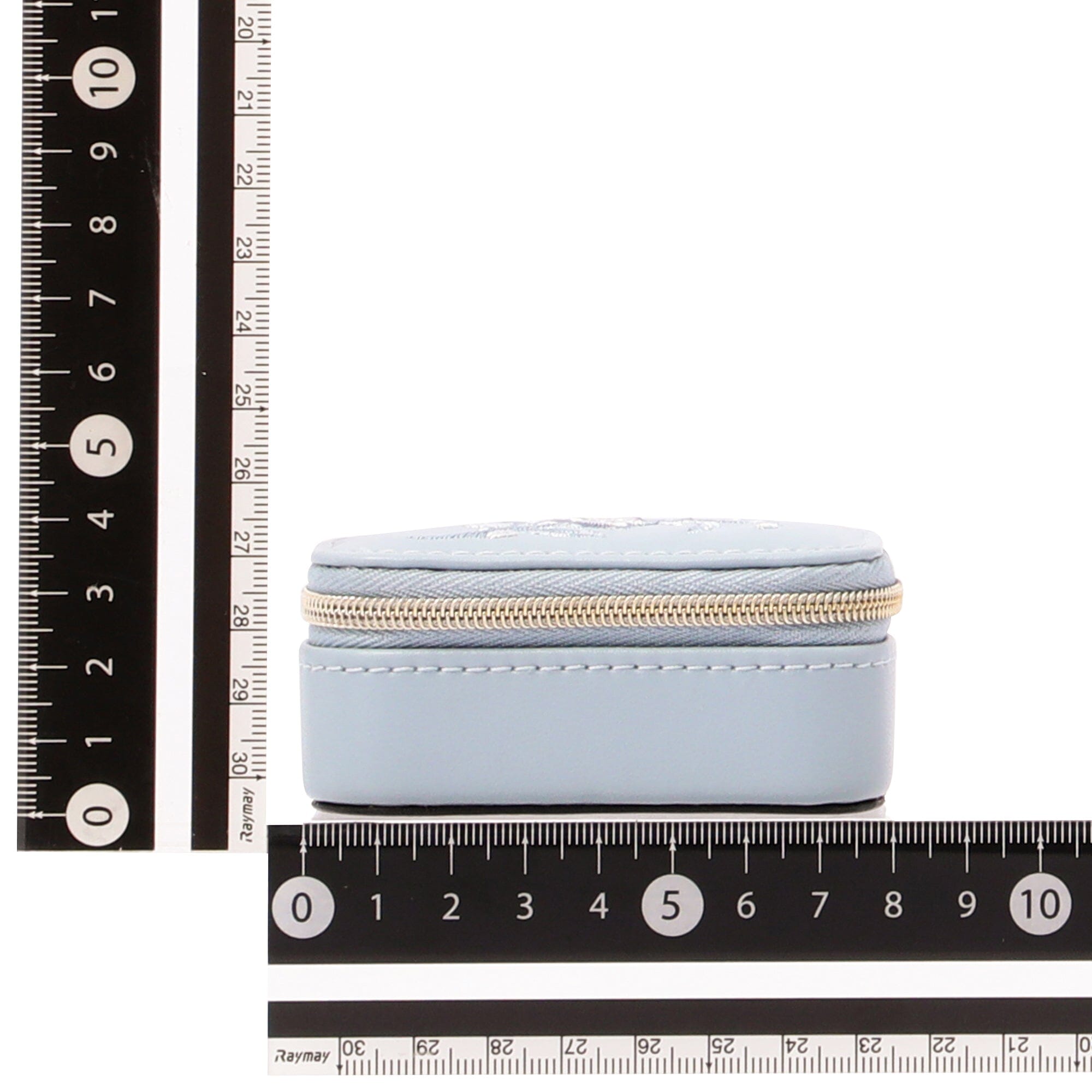 Embroidery Flower Mini Travel Jewelry Box, Blue