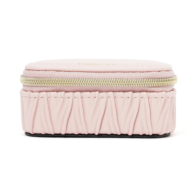 Emboss Mini Travel Jewelry Box Pink