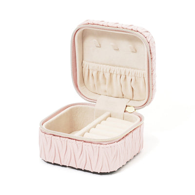 Emboss Travel Jewelry Box Small Pink