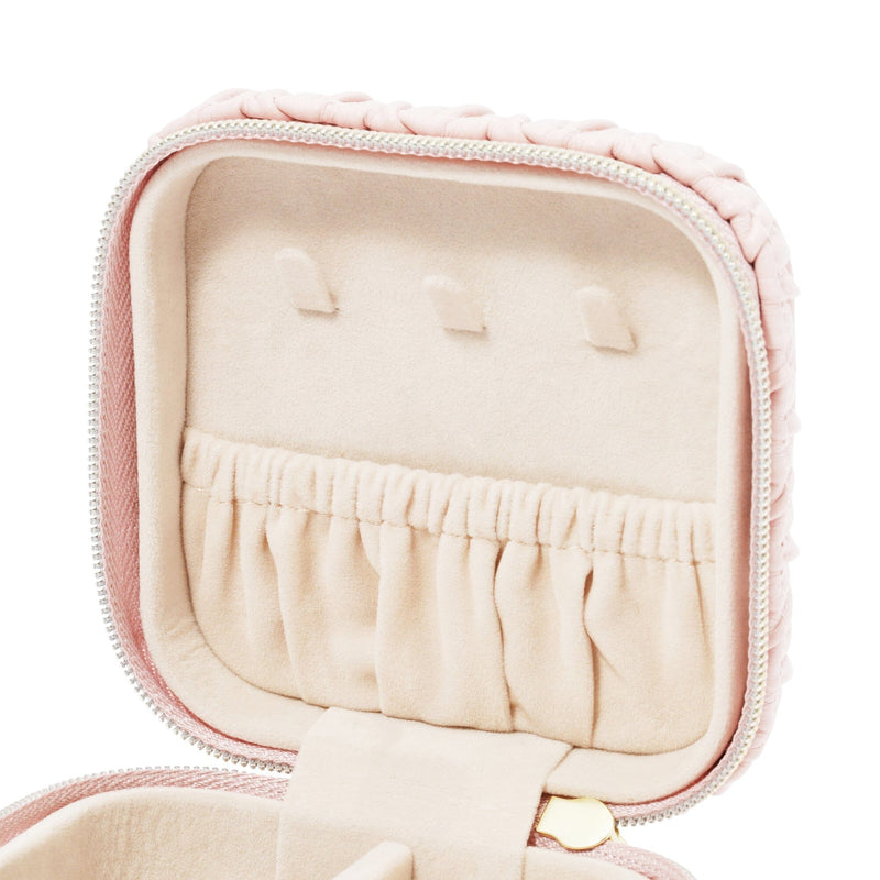 Emboss Travel Jewelry Box Small Pink