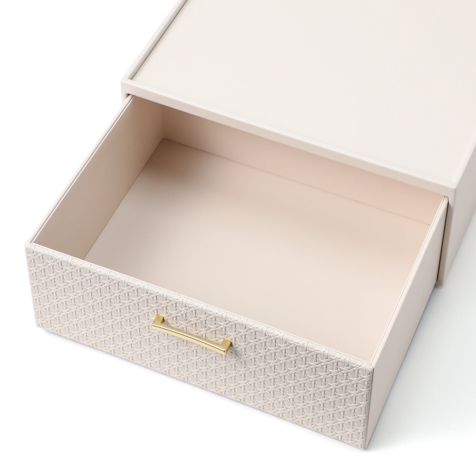 Embossed Stacking Drawer Small Ivory