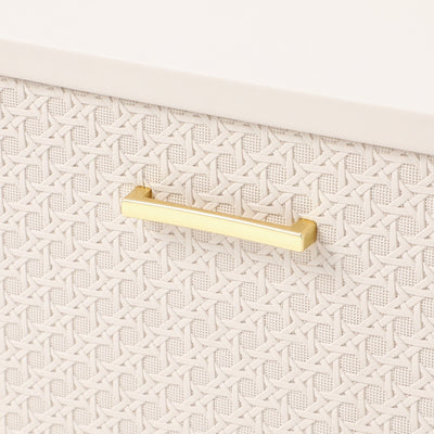 Embossed Stacking Drawer Medium Ivory