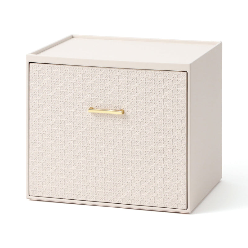 Embossed Stacking Drawer Large Ivory