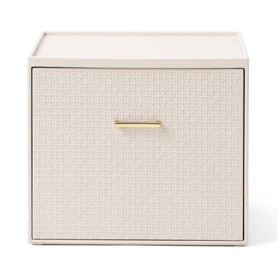Embossed Stacking Drawer Large Ivory