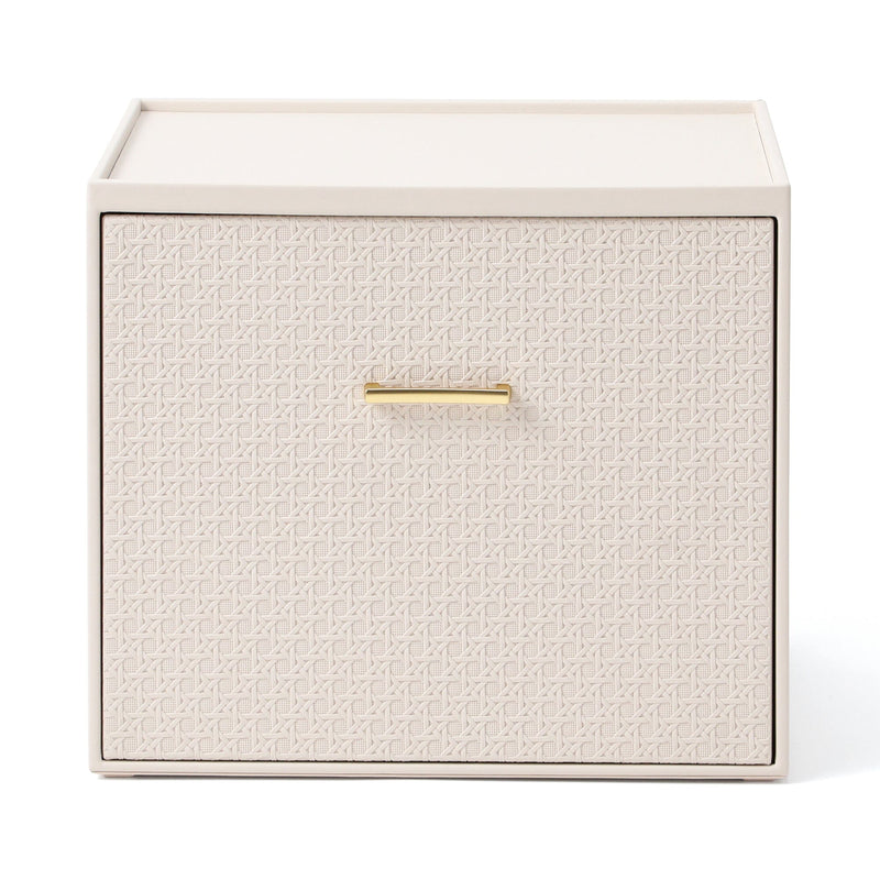 Embossed Stacking Drawer Large Ivory