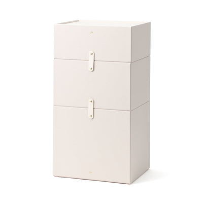 Embossed Stacking Drawer Large Ivory