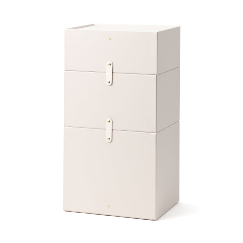 Embossed Stacking Drawer Large Ivory