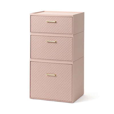 Embossed Stacking Drawer Large Pink