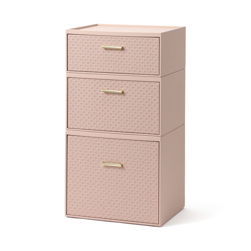 Embossed Stacking Drawer Large Pink