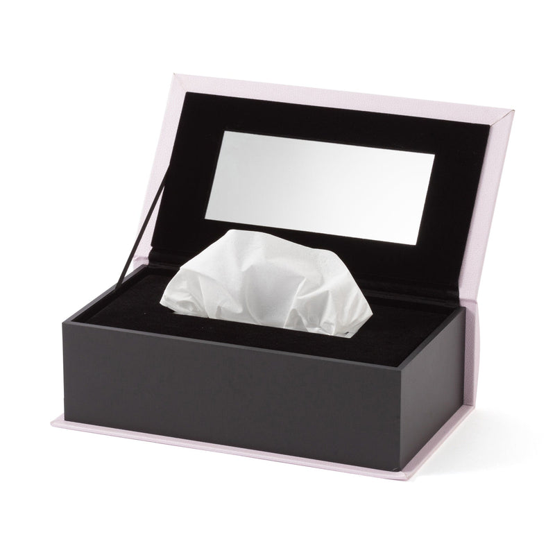 Book Tissue Box Typography Light Pink