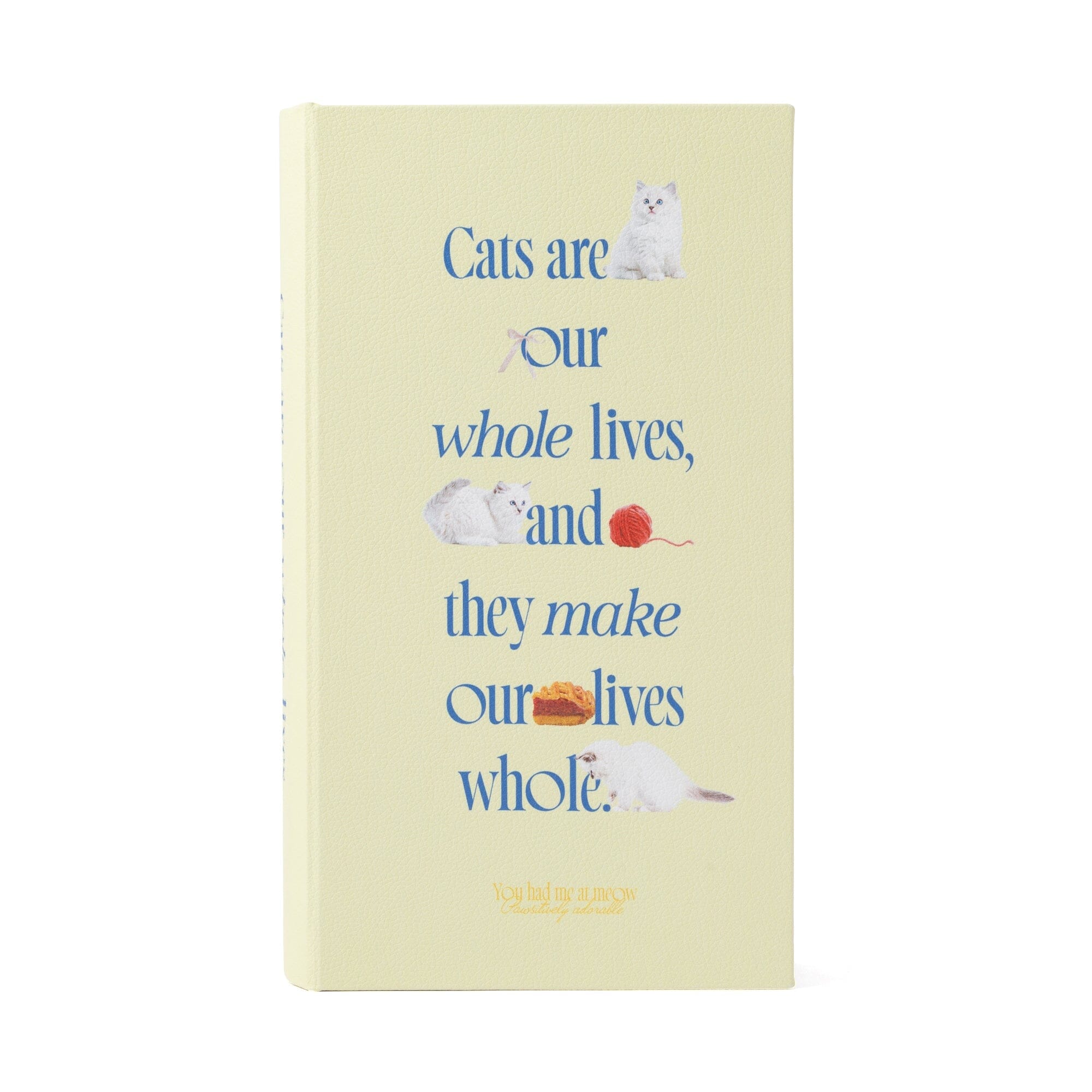 Book Tissue Box Cat Light Yellow