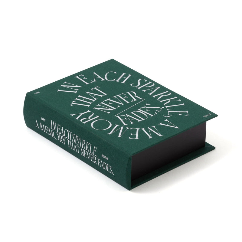 Book Box Typography Small Green
